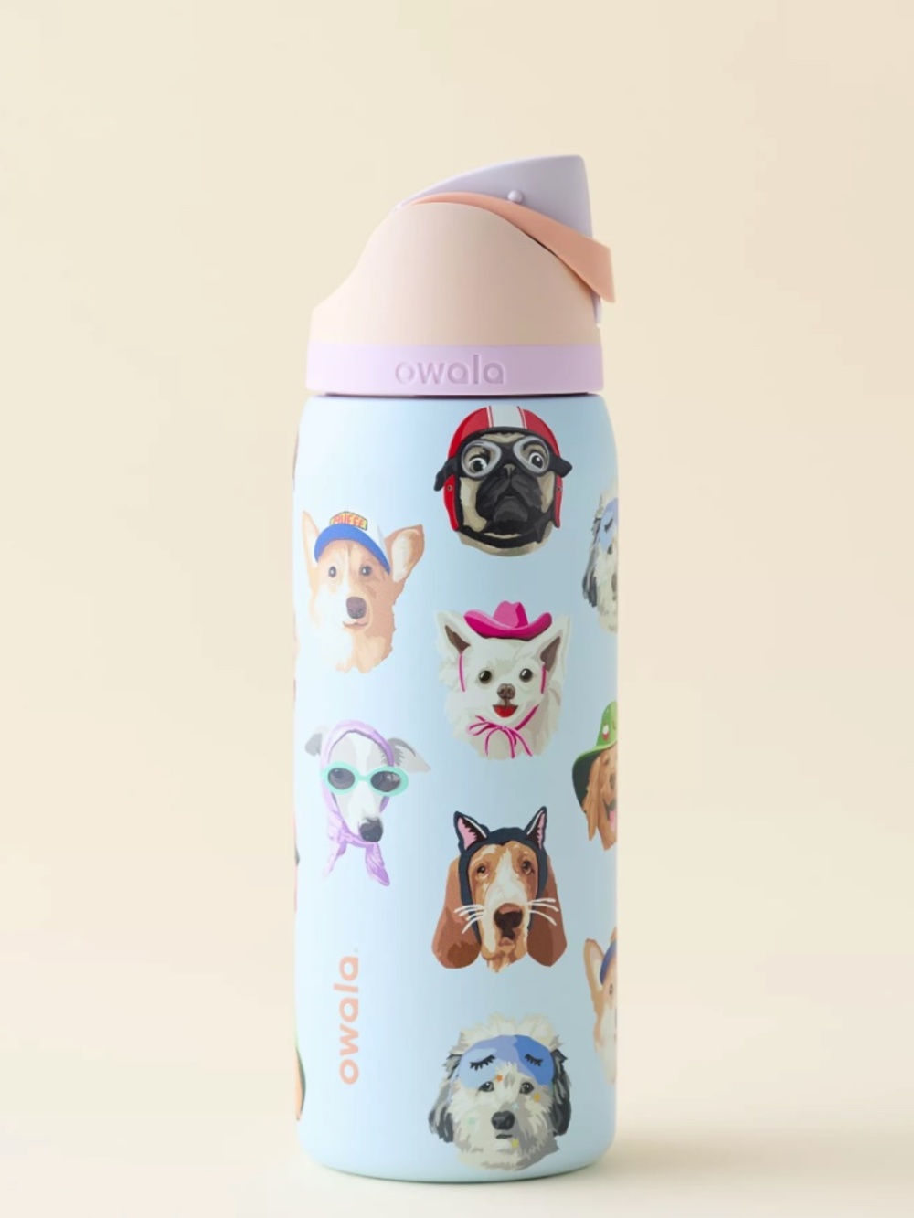 Owala UO Exclusive Dog Collage FreeSip 32 oz Water Bottle